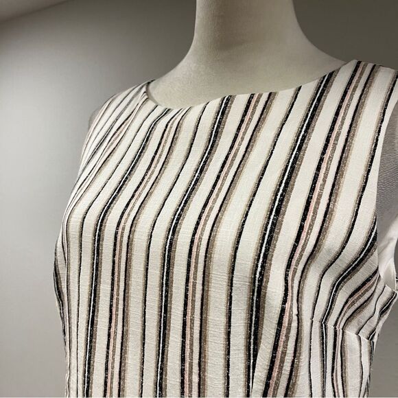 Apt 9 Striped Sleeveless knee length Dress size 10 - Picture 2 of 13